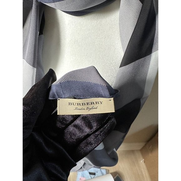 Burberry Silk Mega Check Scarf - Picture 4 of 5